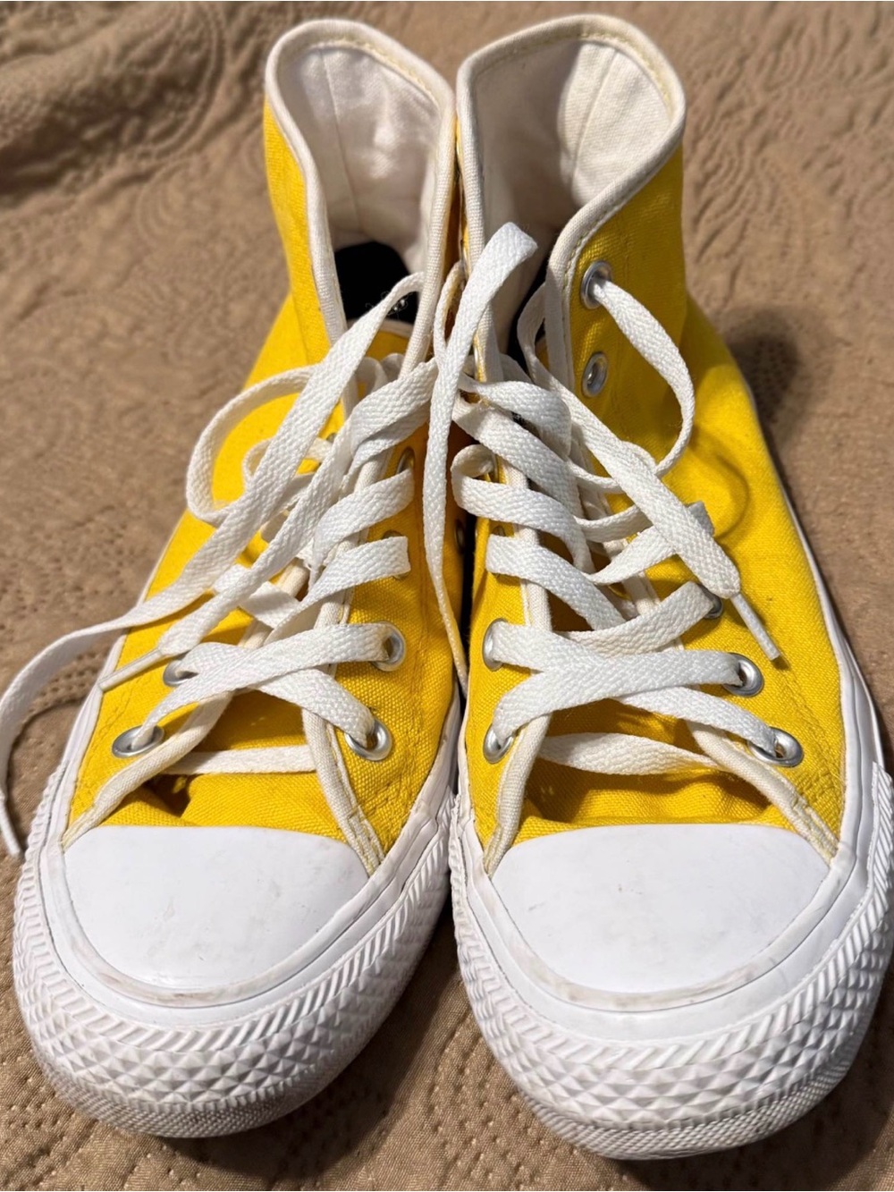 Converse Yellow Kids High-Top Canvas Sneakers